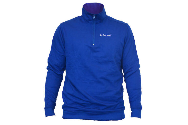 Sweatshirt in DeLaval blau mit Logo Aufdruck