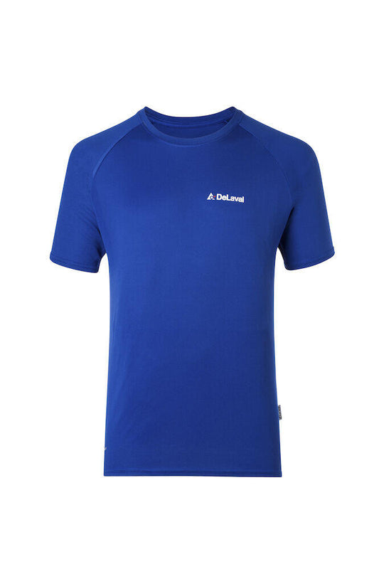 Funktions T-Shirt in DeLaval blau mit Logo Aufdruck